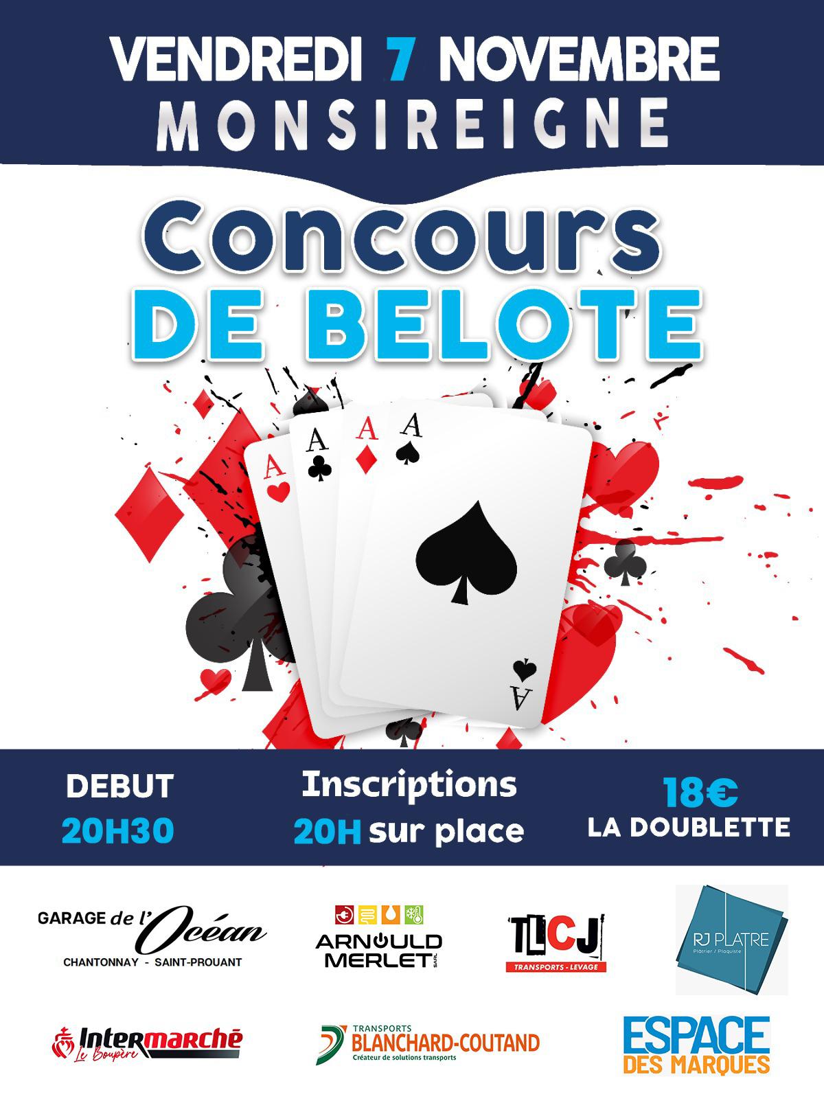CONCOURS DE BELOTE ET TOURNOI FC25
